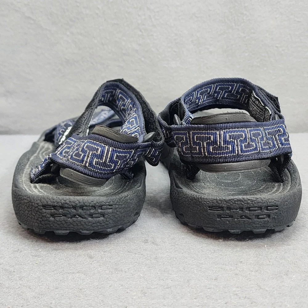 Teva Hurricane Sport Sandals Navy Greek Key Strap Shoc Pad Mens 9